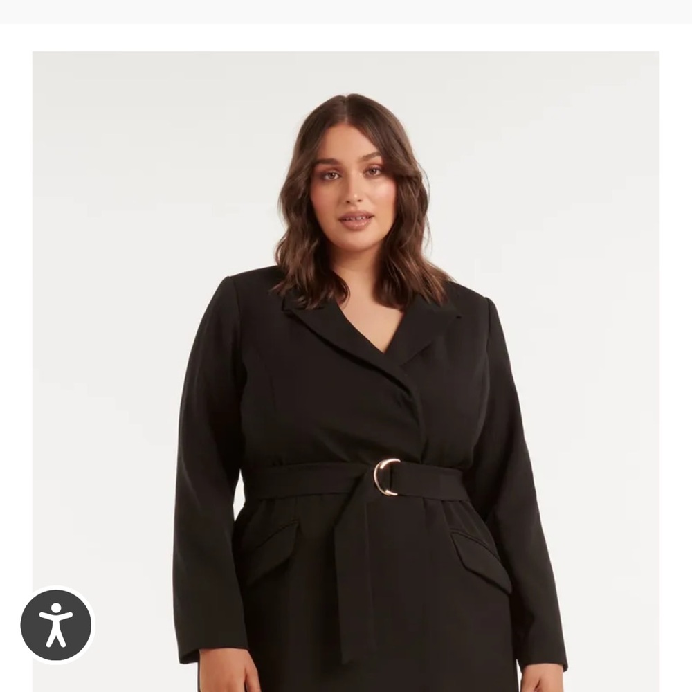 Ever New Black Belted Blazer